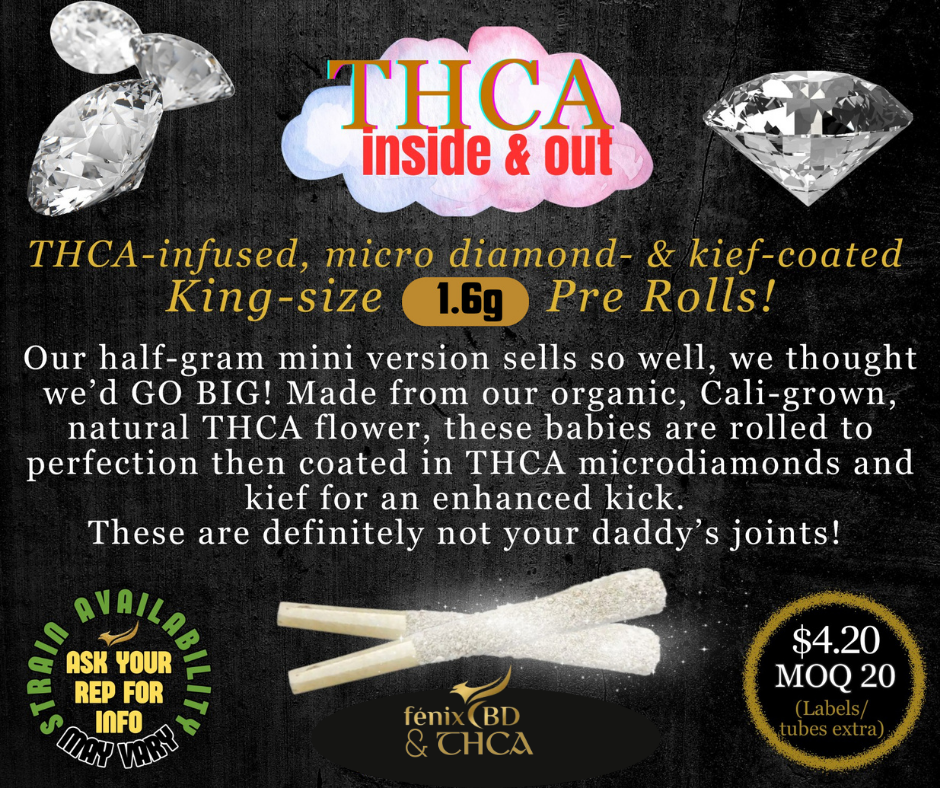 KIEF & DIAMONDS KING-SIZE 1.6g PRE-ROLLS