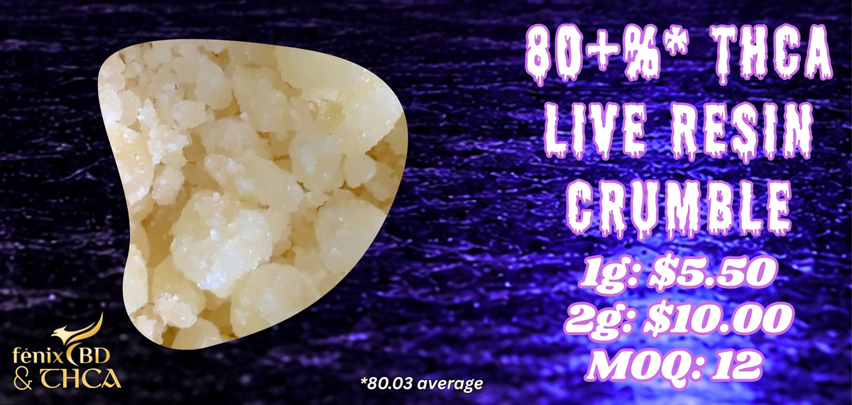 Live Resin Crumble — Approx. 80% THCA