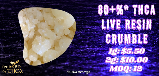 Live Resin Crumble — Approx. 80% THCA