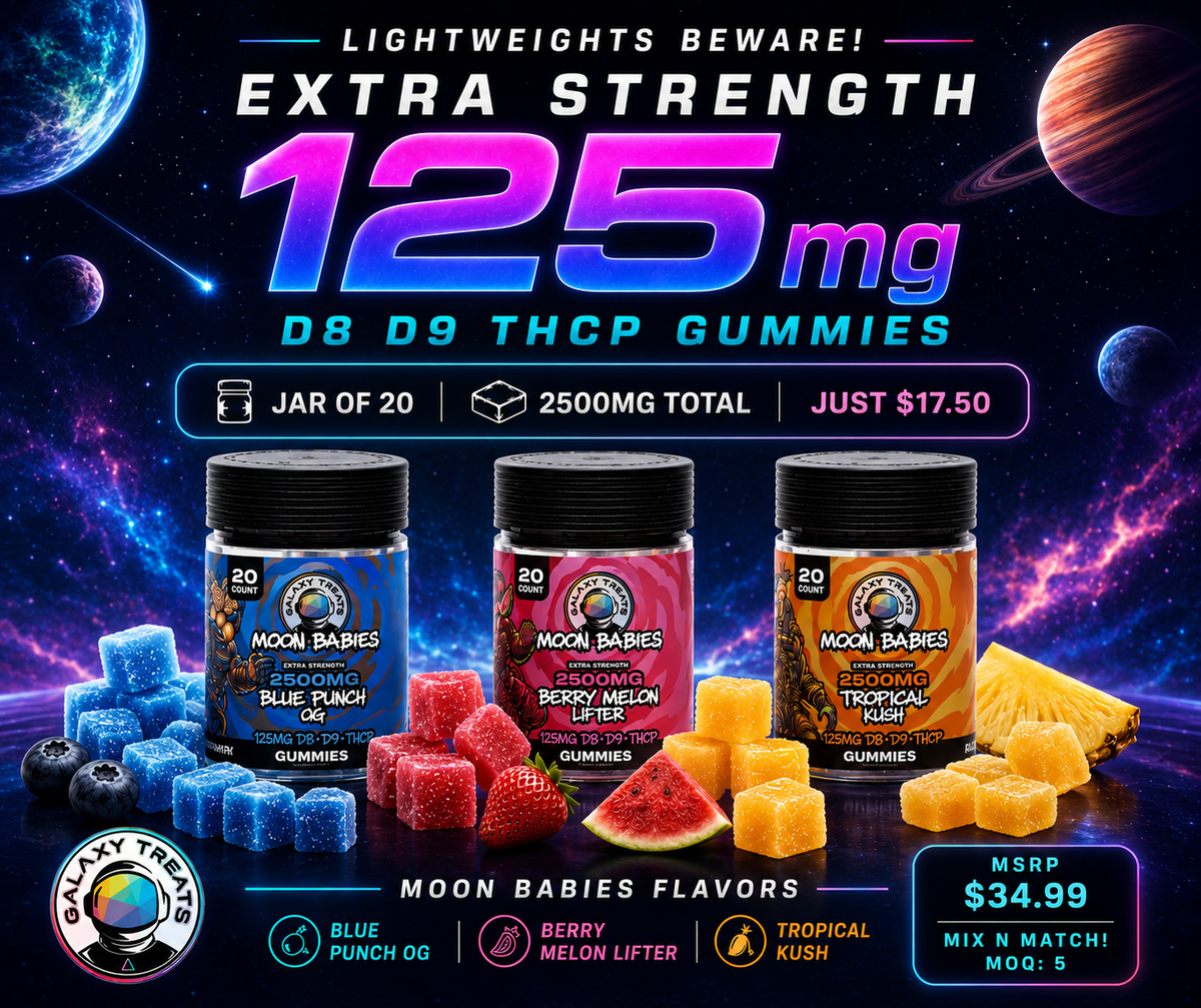 125mg Galaxy Moon Babies Gummies D8+D9+THCp