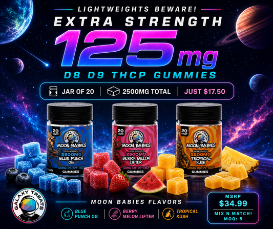 125mg Galaxy Moon Babies Gummies D8+D9+THCp