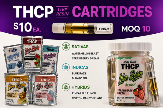 THCp Live Resin Cartridges, 1 gram, LitShawz Kitty Blend